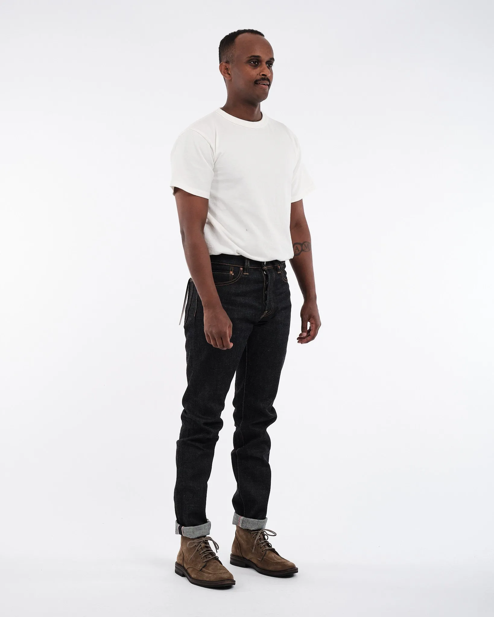 0405-V 15.7 oz Zimbabwe Cotton High Tapered Jeans