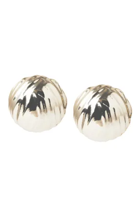 14K Gold Plated Textured Ball Earrings