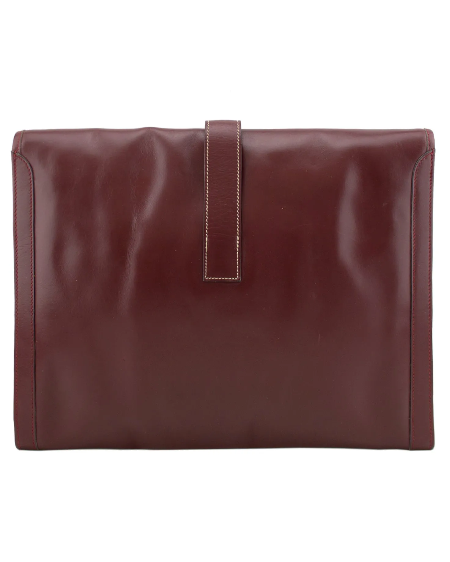 1977 Maroon Leather Jige Clutch