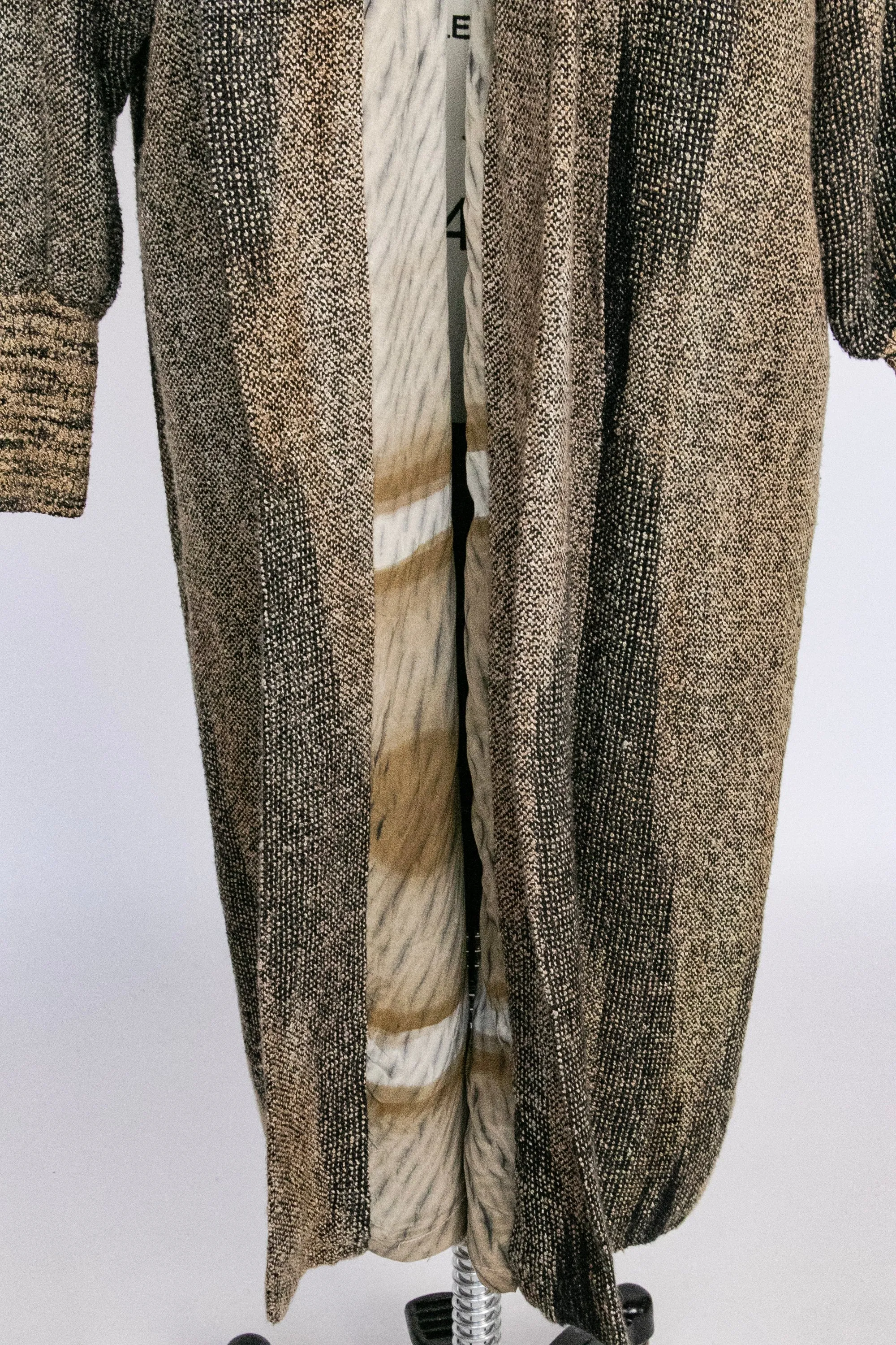 1980s Joan McGee Oversized Hand Woven Silk Duster Cardigan Sweater