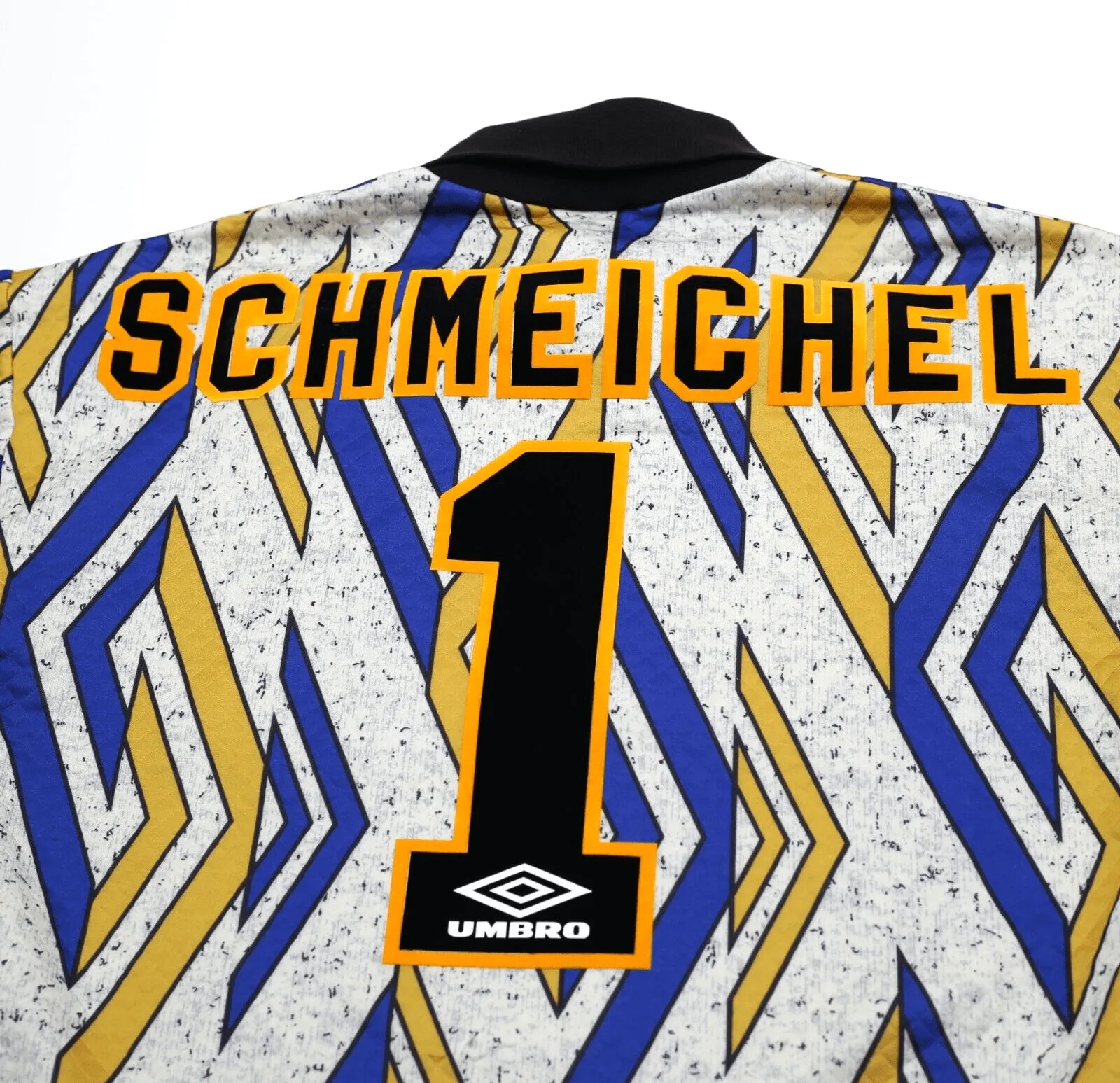 1993/95 SCHMEICHEL #1 Manchester United Vintage Umbro Away GK Football Shirt (S)