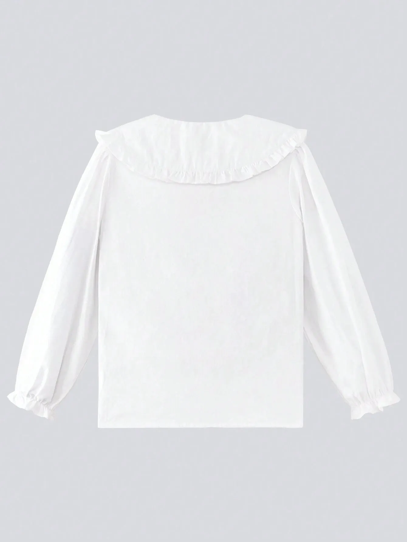 2-4y Young Girls Long Sleeve Blouse, Spring/Autumn New 2024 White Shirts Children Tops