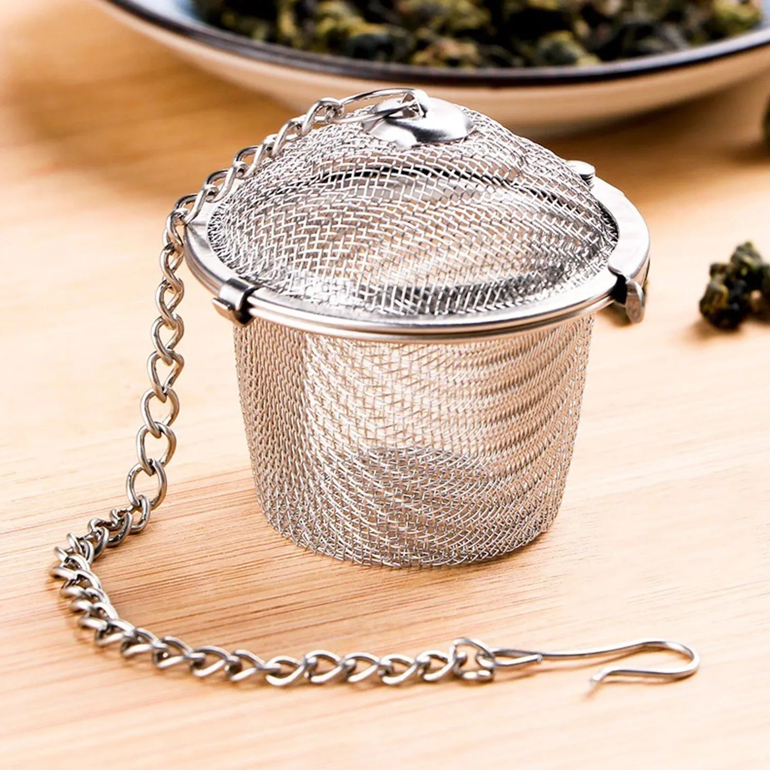 2861 Stainless Steel Spice Tea Filter Herbs Locking Infuser Mesh Ball