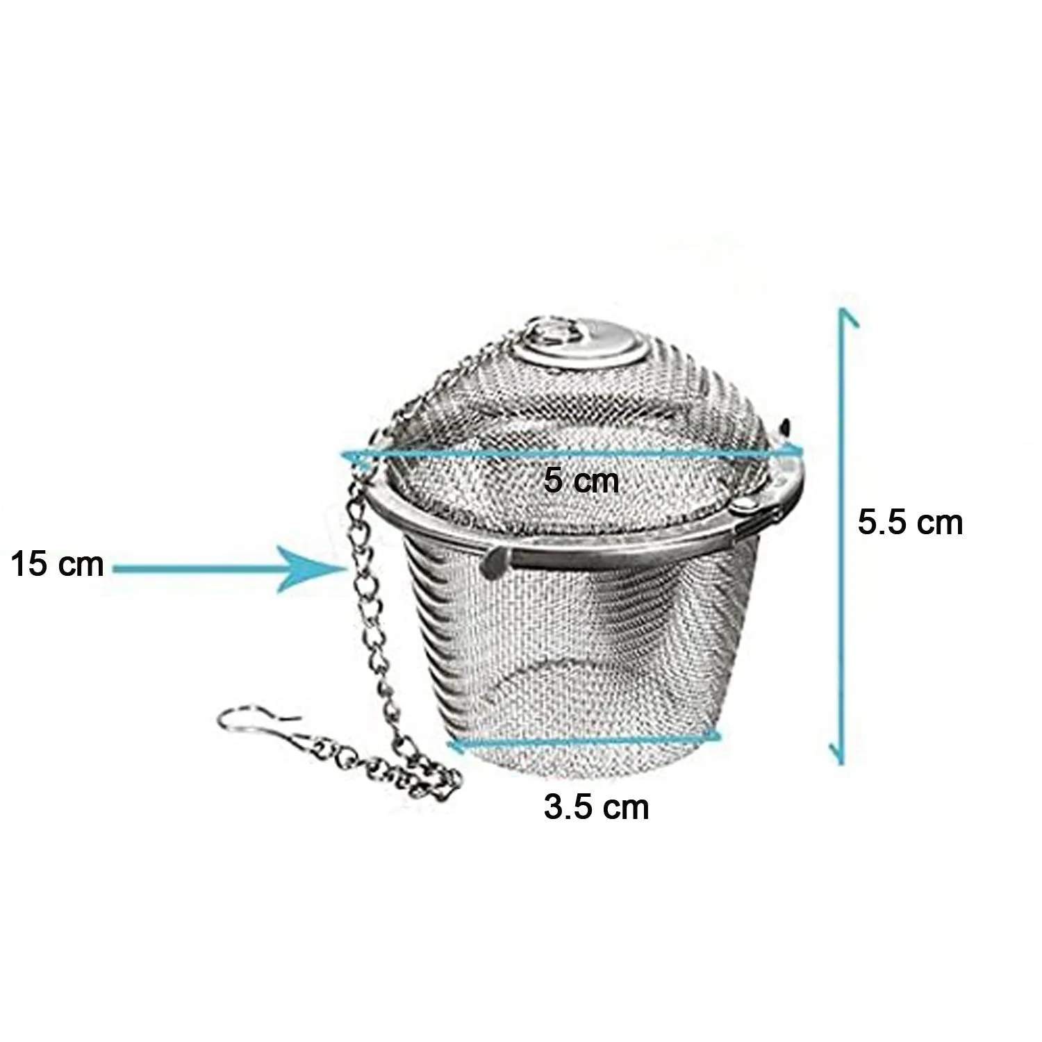 2861 Stainless Steel Spice Tea Filter Herbs Locking Infuser Mesh Ball