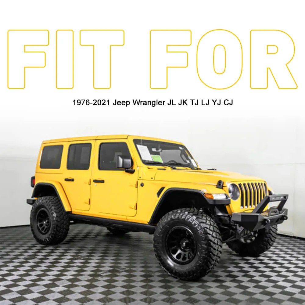 2PCS Polyester Jeep Limiting Straps Belt with Multiple Cross Wave for 76-21 Jeep Wrangler Models