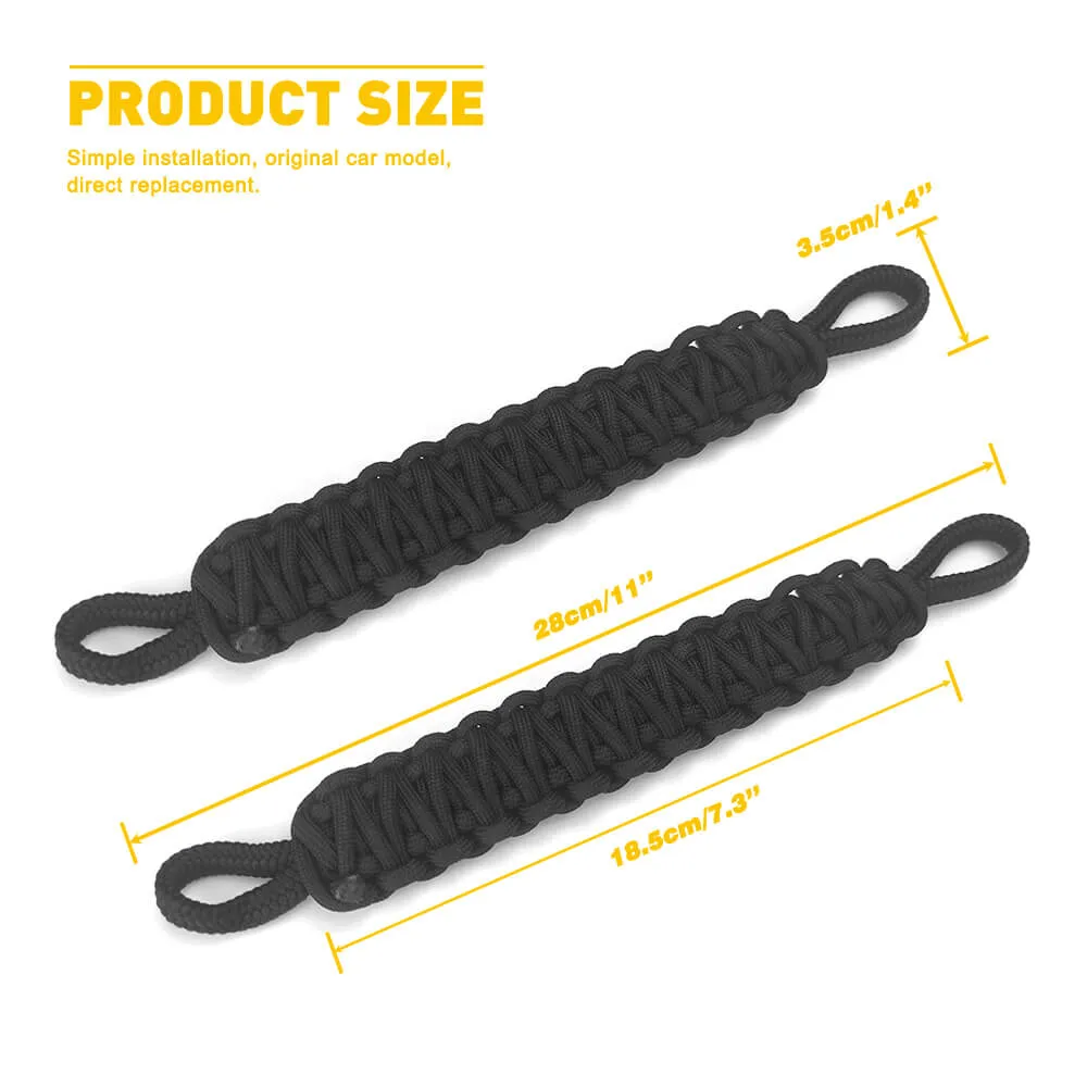 2PCS Polyester Jeep Limiting Straps Belt with Multiple Cross Wave for 76-21 Jeep Wrangler Models