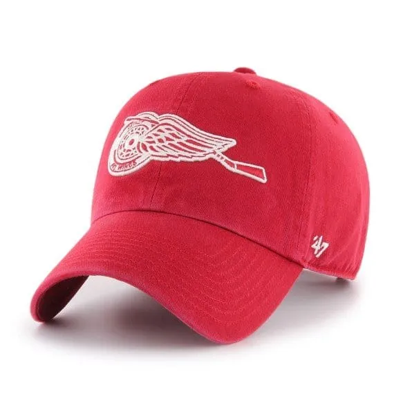 47 Brand NHL Clean Up Vintage Adjustable Hat - Detroit Red Wings