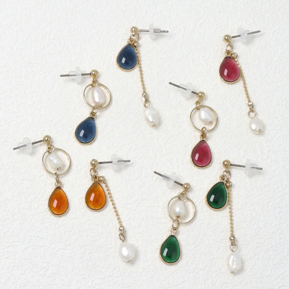 Accent Color Freshwater Pearl Earrings