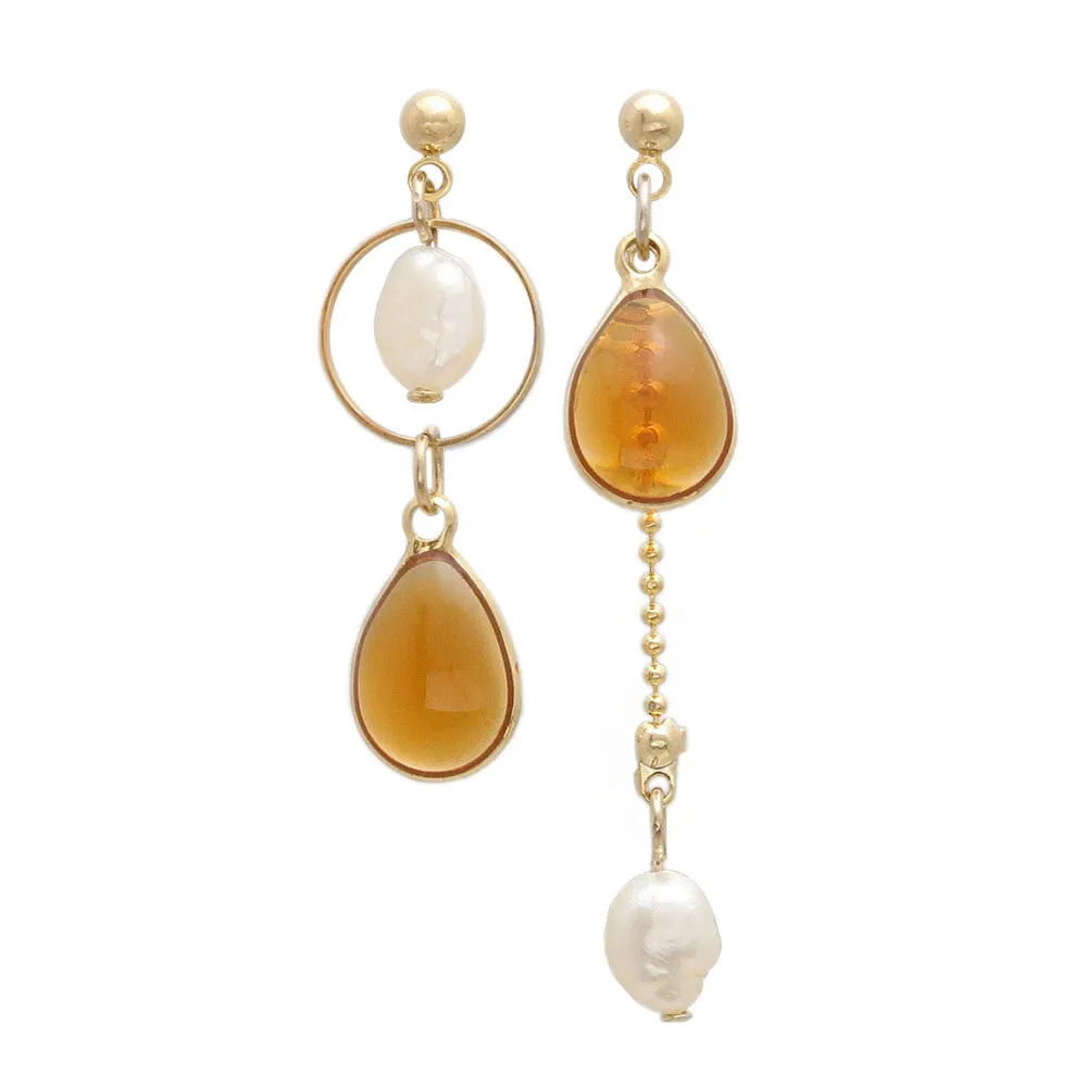 Accent Color Freshwater Pearl Earrings