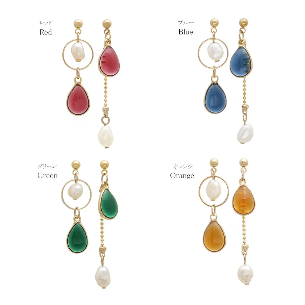 Accent Color Freshwater Pearl Earrings