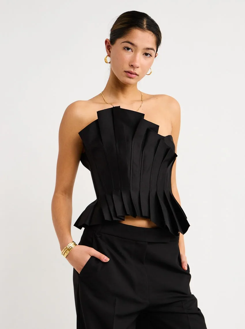 Acler Davies Top in Black