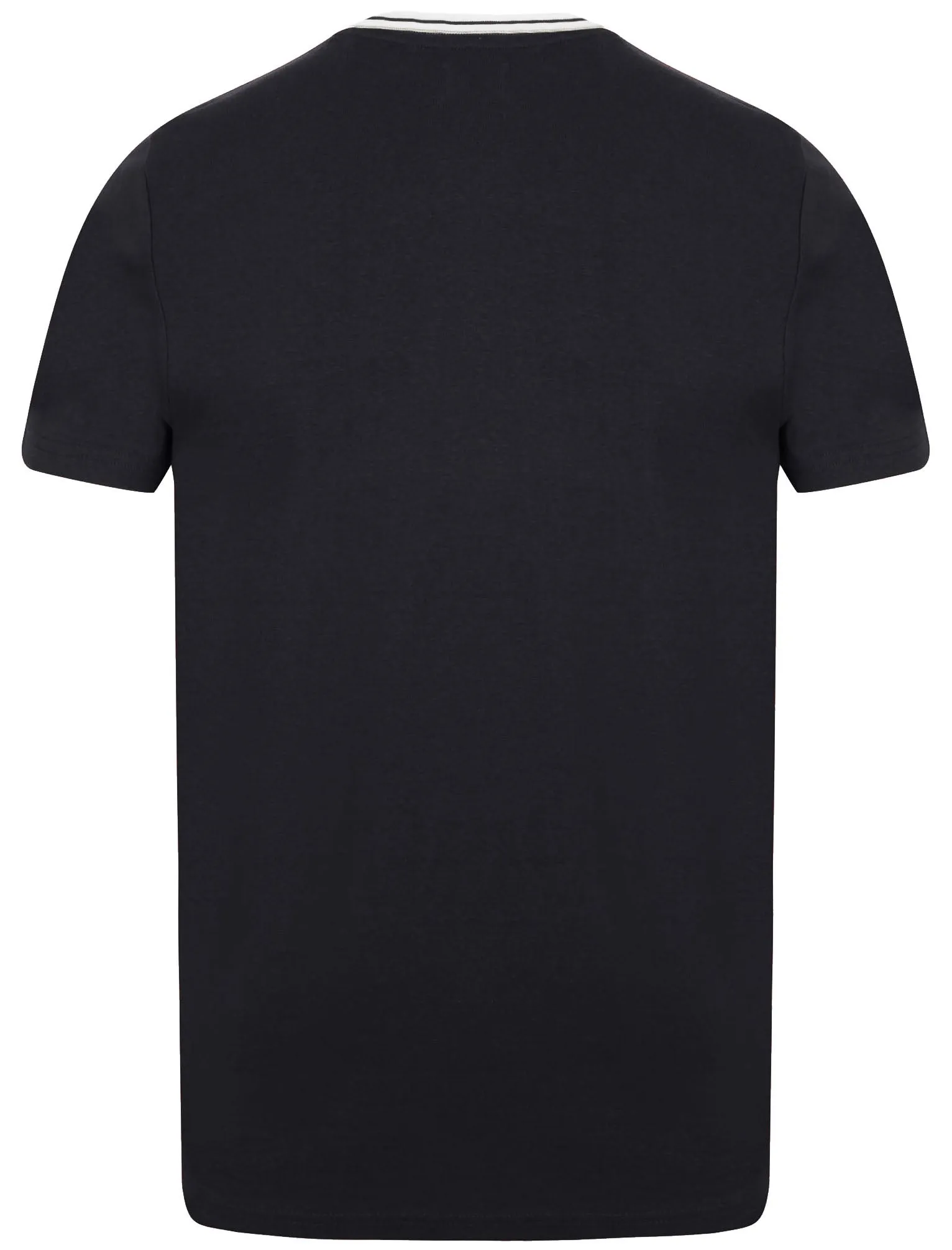 Acton V-Neck Cotton T-Shirt in Navy