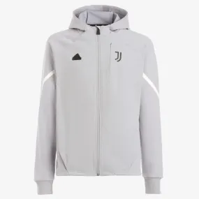 Adidas Juventus Designed for Gameday Full-Zip 23/24 Hoodie-Halo Silver