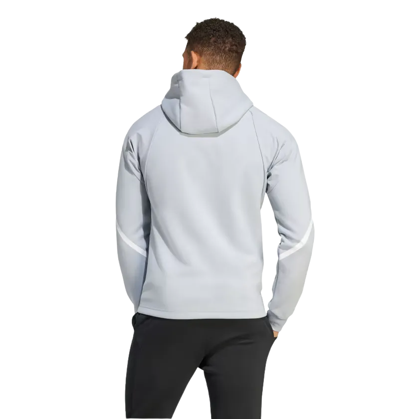 Adidas Juventus Designed for Gameday Full-Zip 23/24 Hoodie-Halo Silver