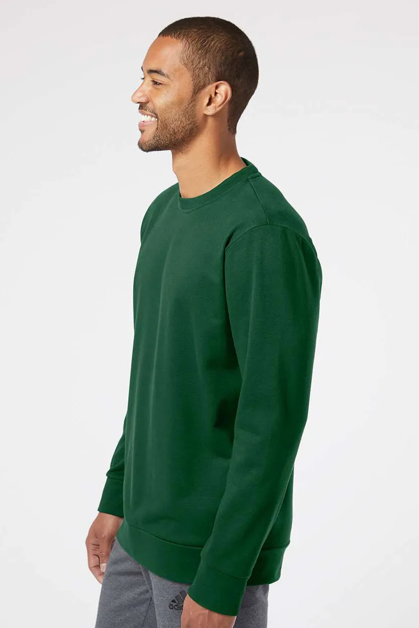 Adidas Mens Fleece Crewneck Sweatshirt - Collegiate Green - NEW