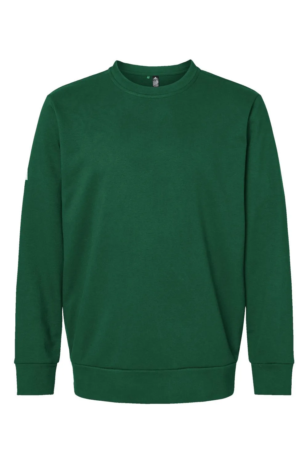 Adidas Mens Fleece Crewneck Sweatshirt - Collegiate Green - NEW