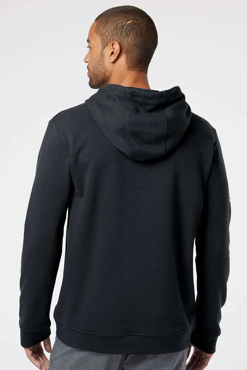 Adidas Mens Fleece Hooded Sweatshirt Hoodie - Black - NEW