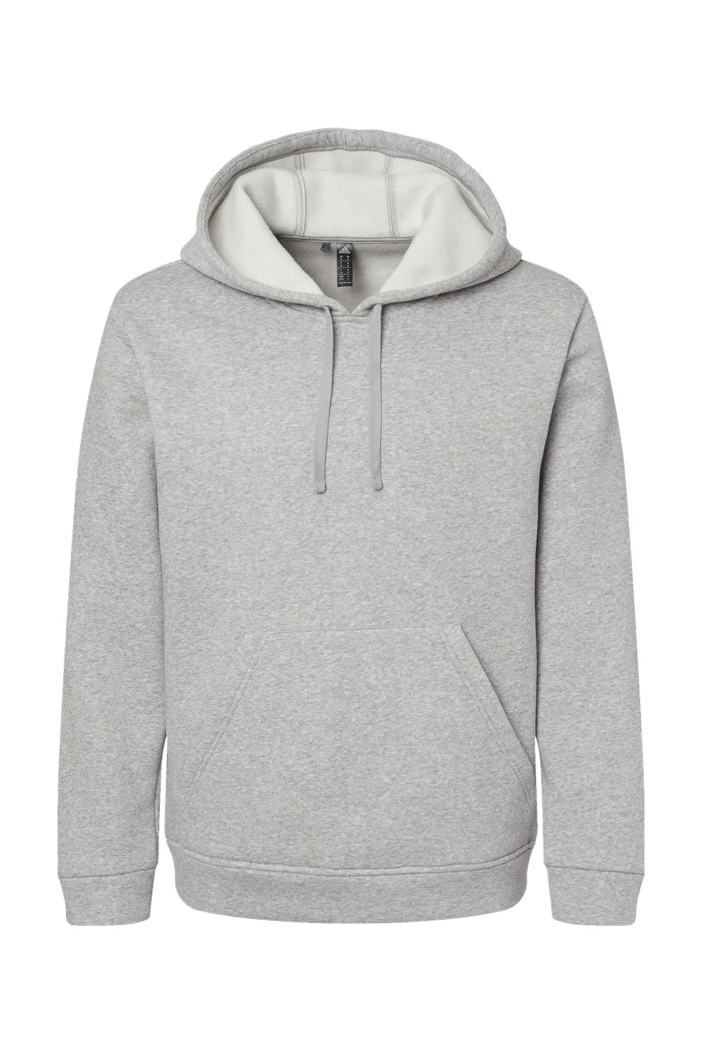 Adidas Mens Fleece Hooded Sweatshirt Hoodie - Heather Grey - NEW