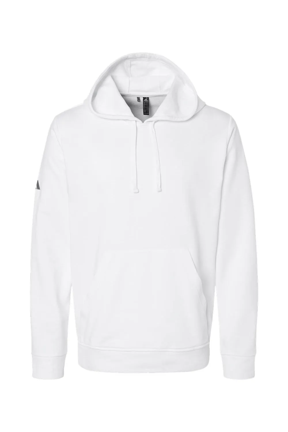 Adidas Mens Fleece Hooded Sweatshirt Hoodie - White - NEW