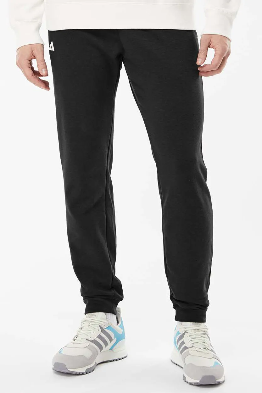 Adidas Mens Fleece Jogger Sweatpants w/ Pockets - Black - NEW