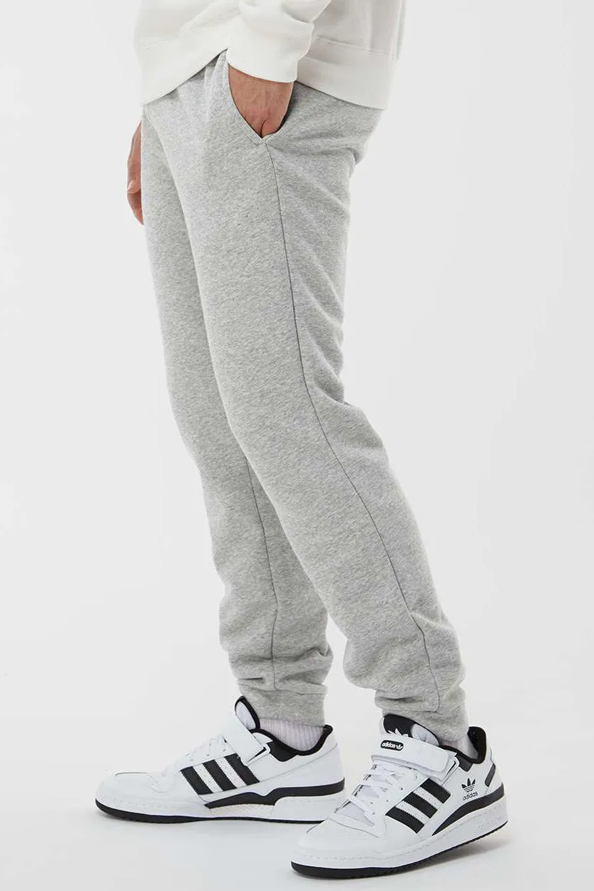 Adidas Mens Fleece Jogger Sweatpants w/ Pockets - Heather Grey - NEW