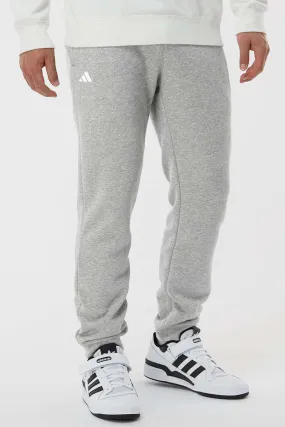 Adidas Mens Fleece Jogger Sweatpants w/ Pockets - Heather Grey - NEW