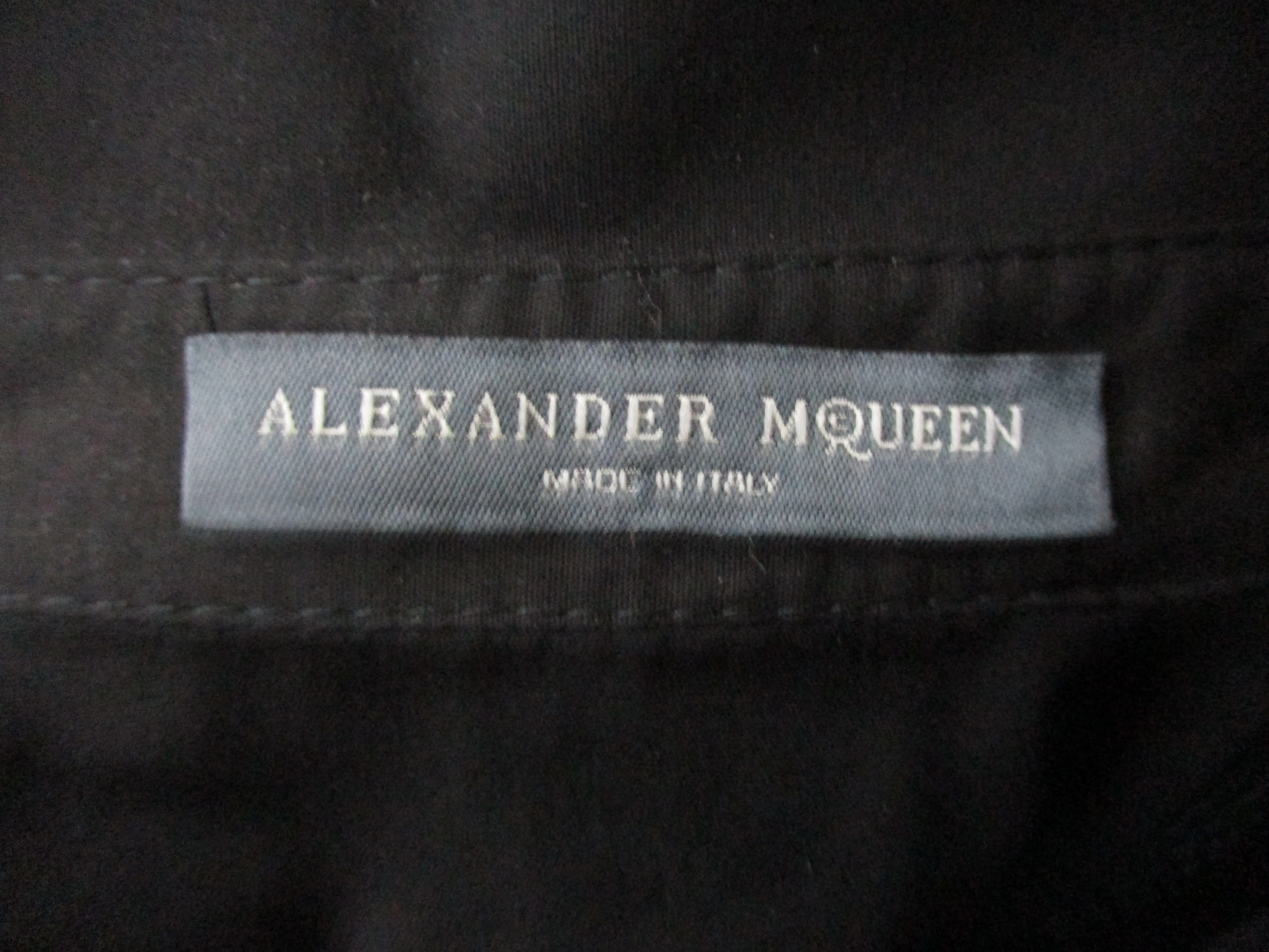 ALEXANDER MCQUEEN ENGINEERED Cotton Steampunk Mini Dress Top 42 BLACK