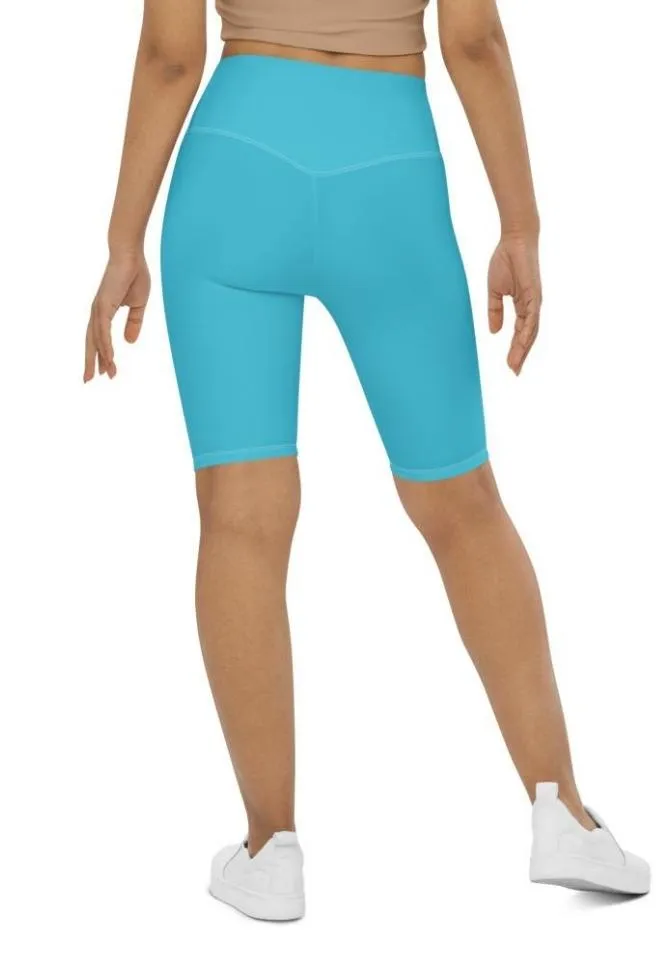 Aqua Turquoise Biker Shorts