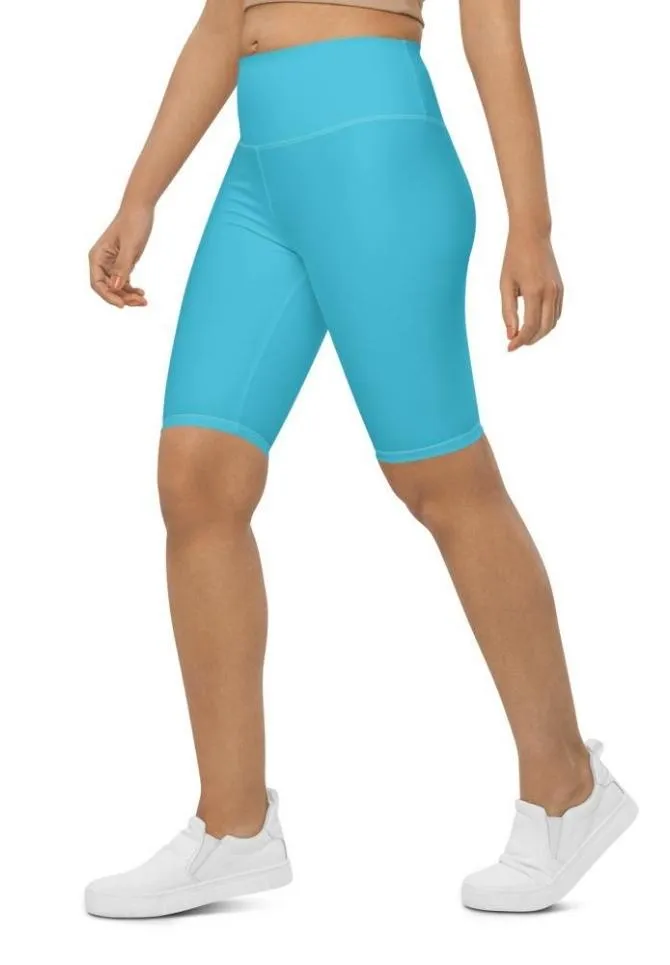 Aqua Turquoise Biker Shorts