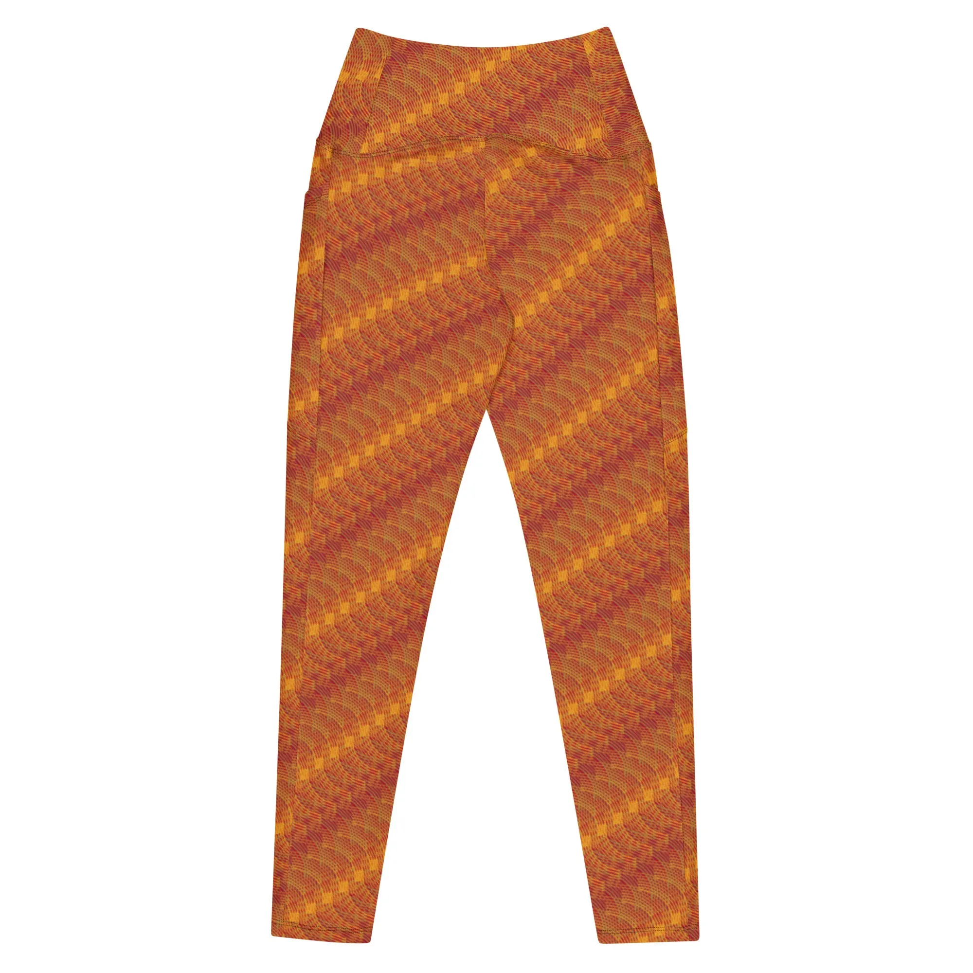 Arc Sereis- Spiro Red & Orange Leggings with pockets