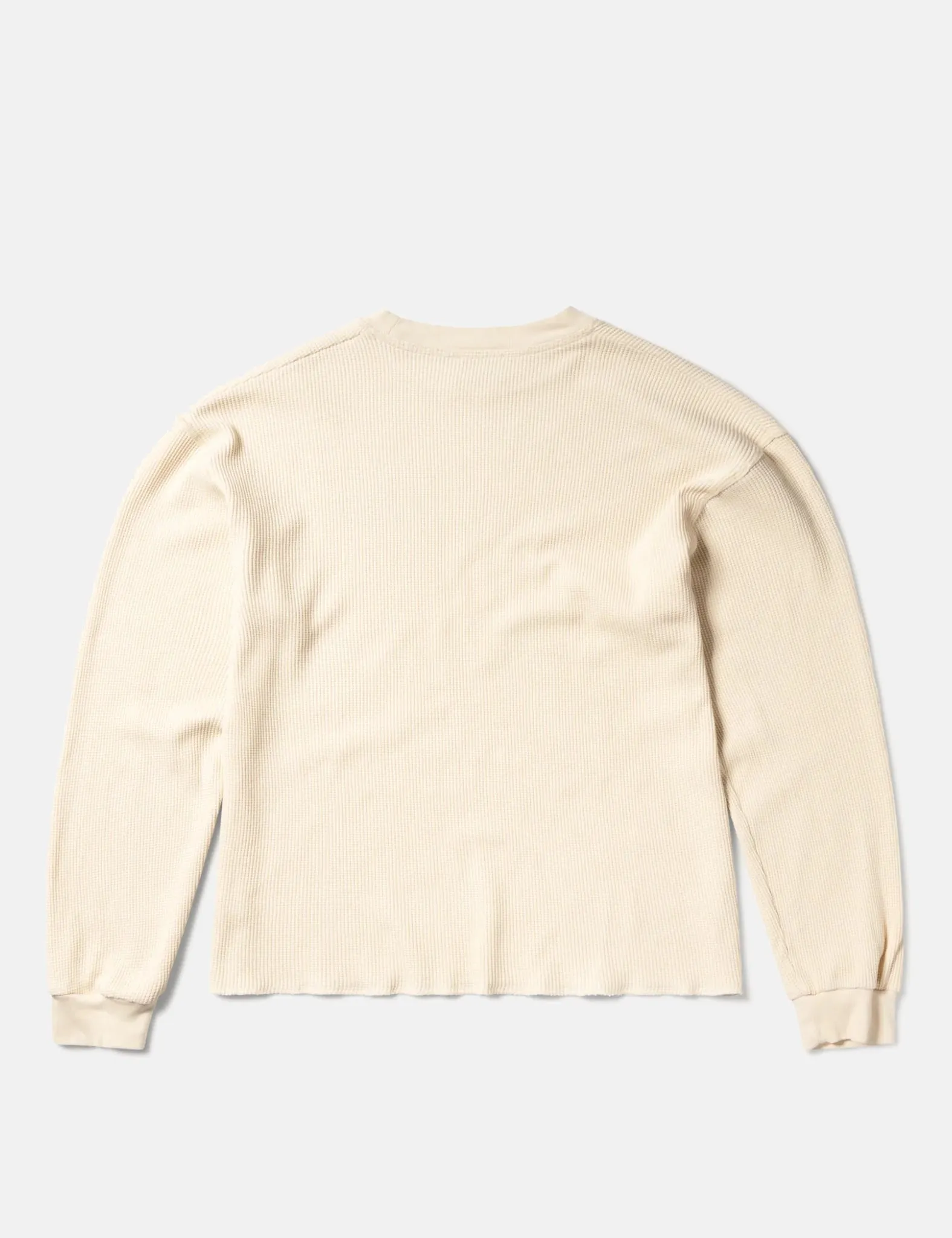 Aries Waffle Long Sleeve T-Shirt - Ecru