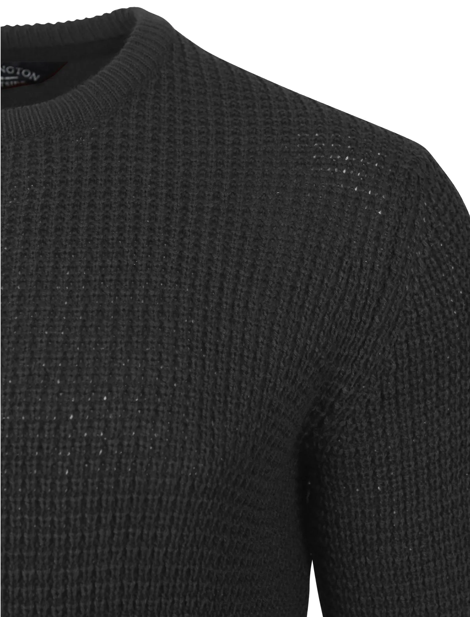 Auldhome Waffle Knit Jumper in Charcoal - Kensington Eastside