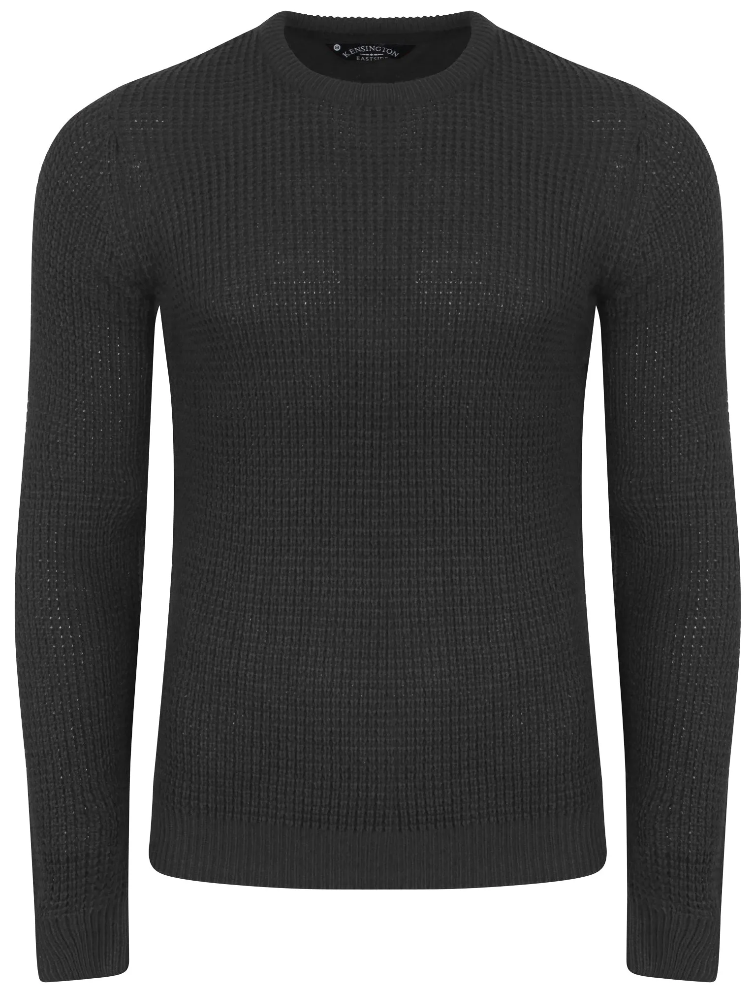 Auldhome Waffle Knit Jumper in Charcoal - Kensington Eastside