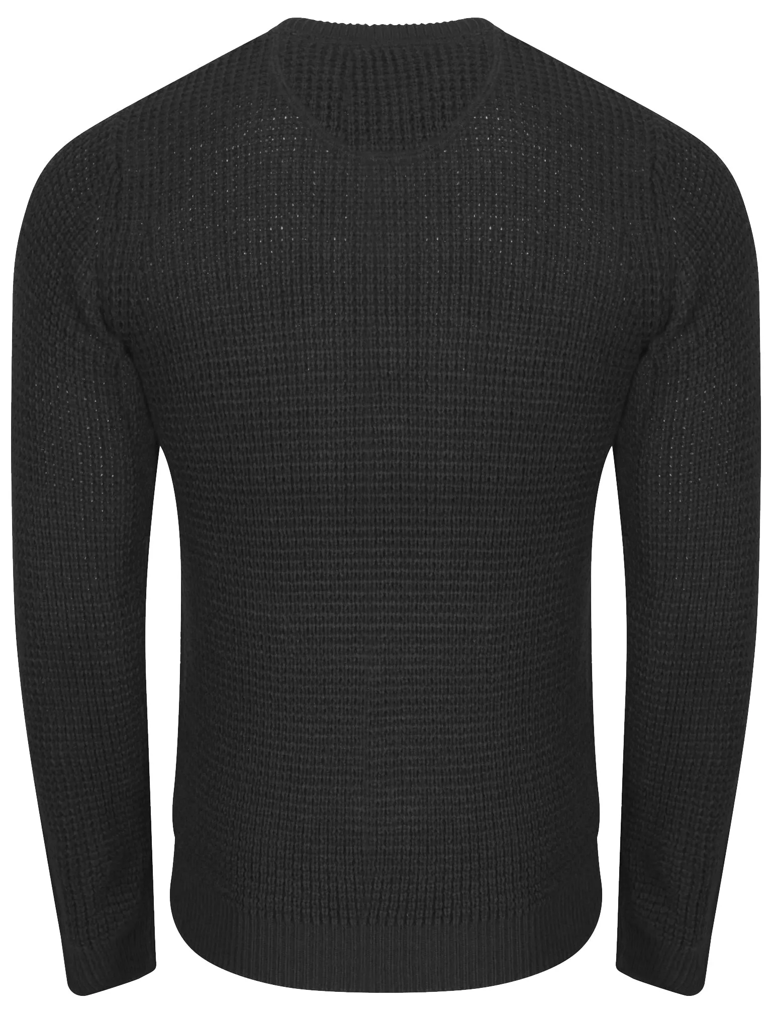 Auldhome Waffle Knit Jumper in Charcoal - Kensington Eastside