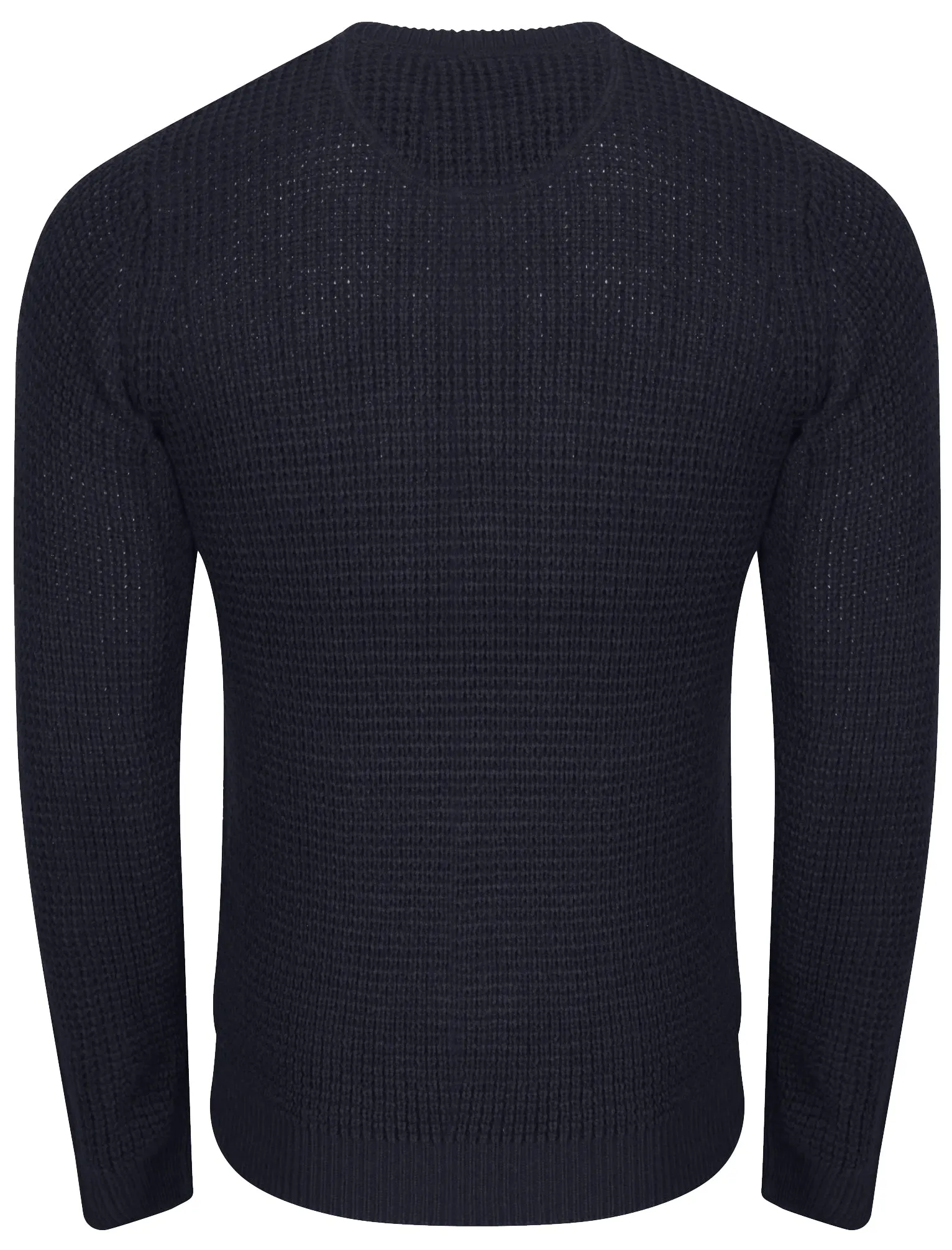 Auldhome Waffle Knit Jumper in Dark Navy - Kensington Eastside