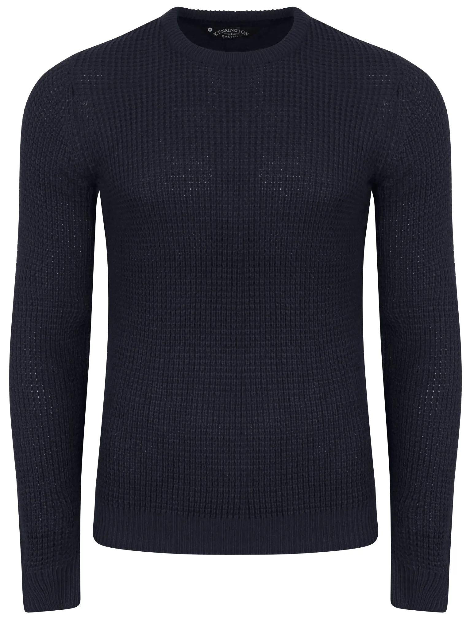 Auldhome Waffle Knit Jumper in Dark Navy - Kensington Eastside