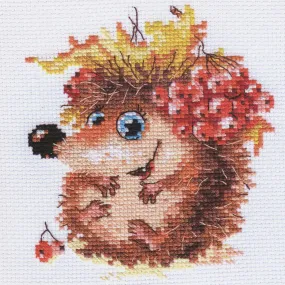 Autumn Hedgehog 0-75 Counted Cross-Stitch Kit