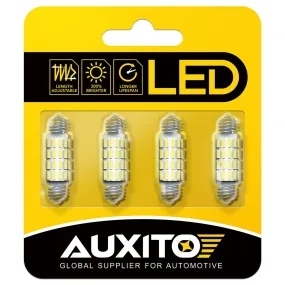 AUXITO Spring Retractable 578 LED Bulb Festoon 211-2 212-2 Light Bulb Interior Lights