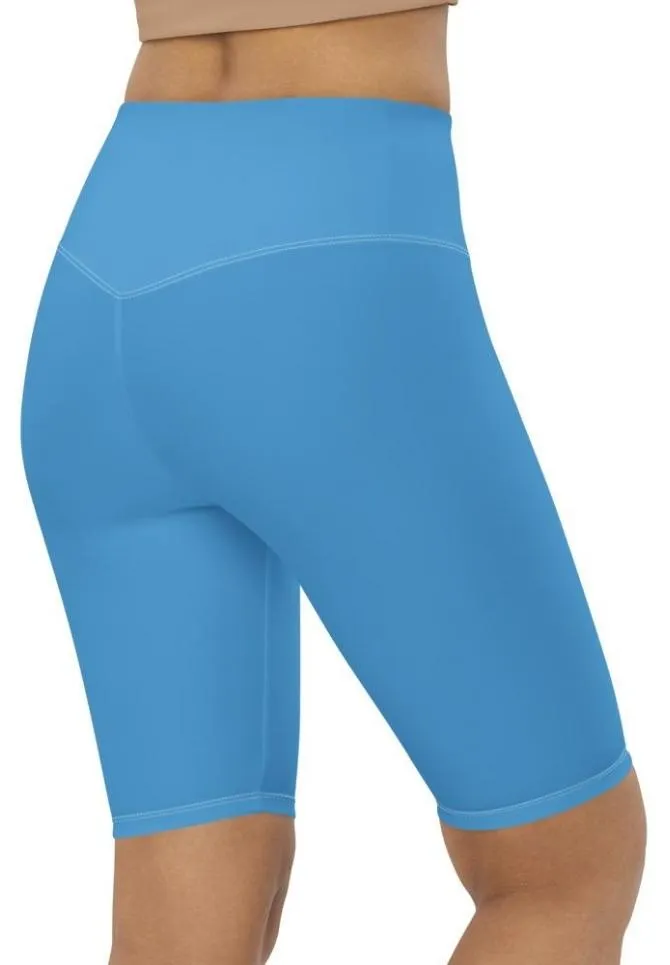 Azure Blue Biker Shorts