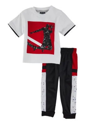 Baby Boys 12-24M Graphic Tee and Color Block Joggers