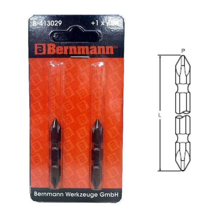 Bernmann Cross Point Double End Philips Screwdriver Bit (1/4" Hex Shank )