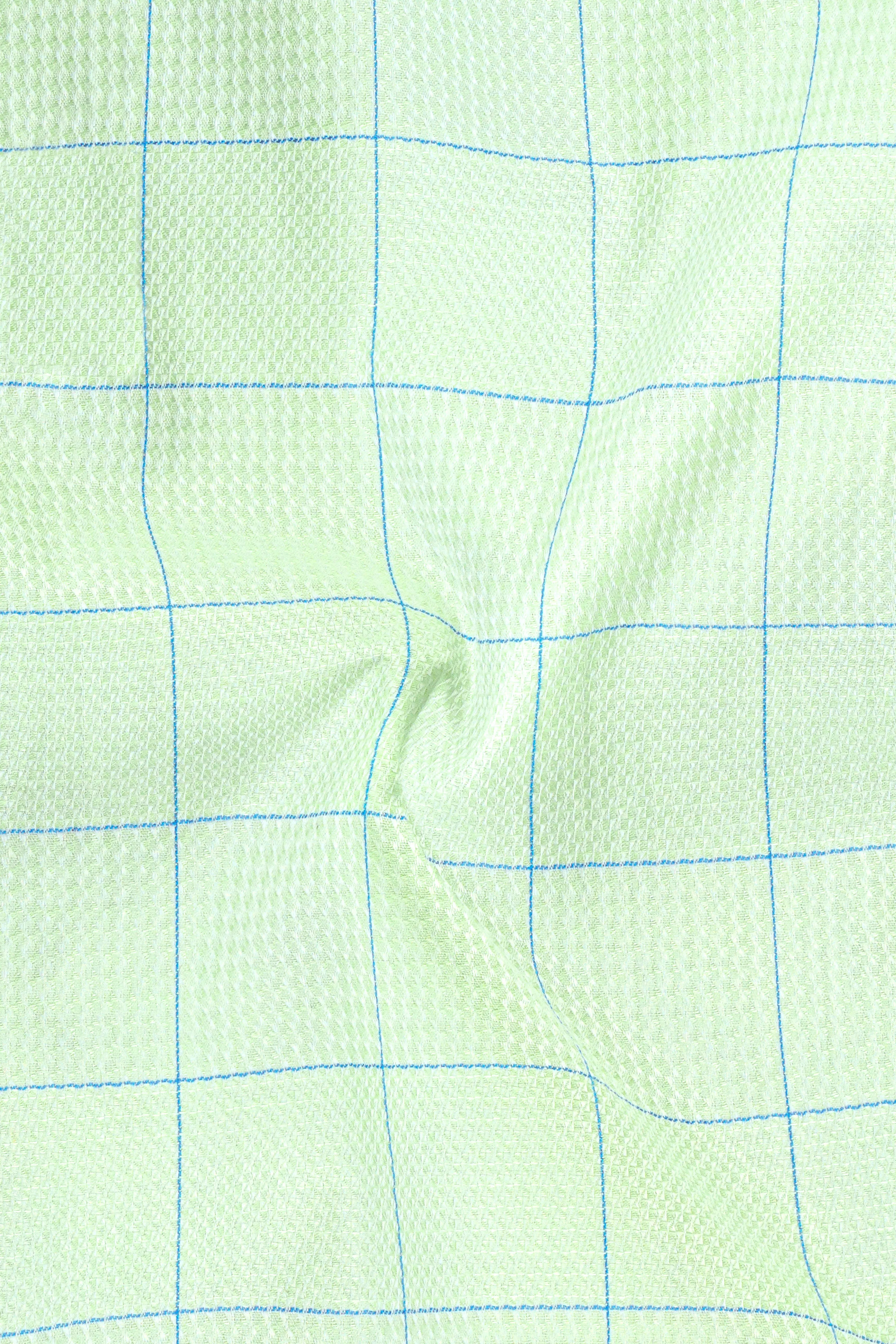 Beryl Green Windowpane Dobby Shirt