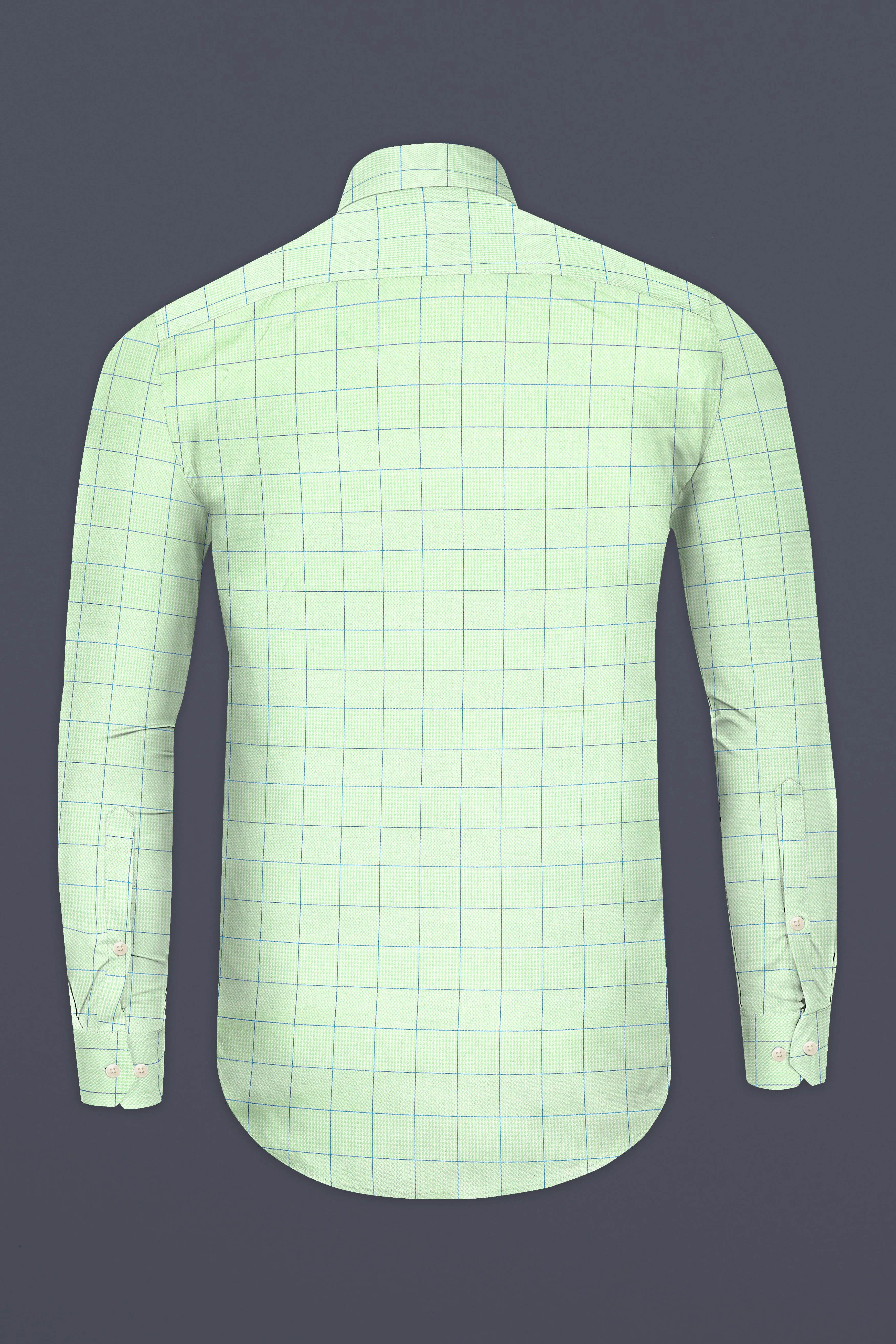 Beryl Green Windowpane Dobby Shirt