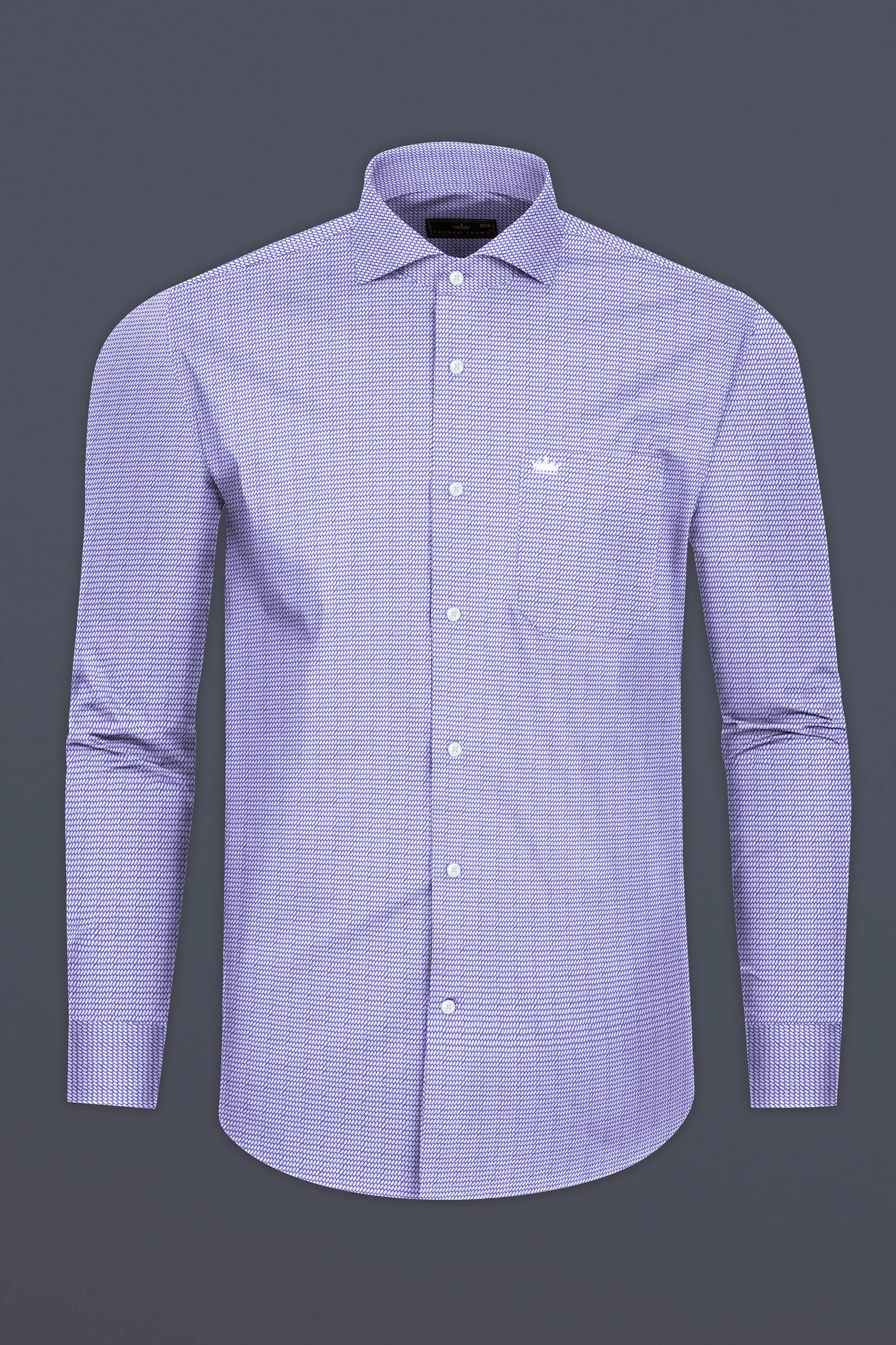 Biloba Purple Dobby Textured Premium Giza Cotton Shirt