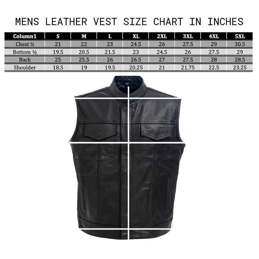 Black Amber Biker Vest