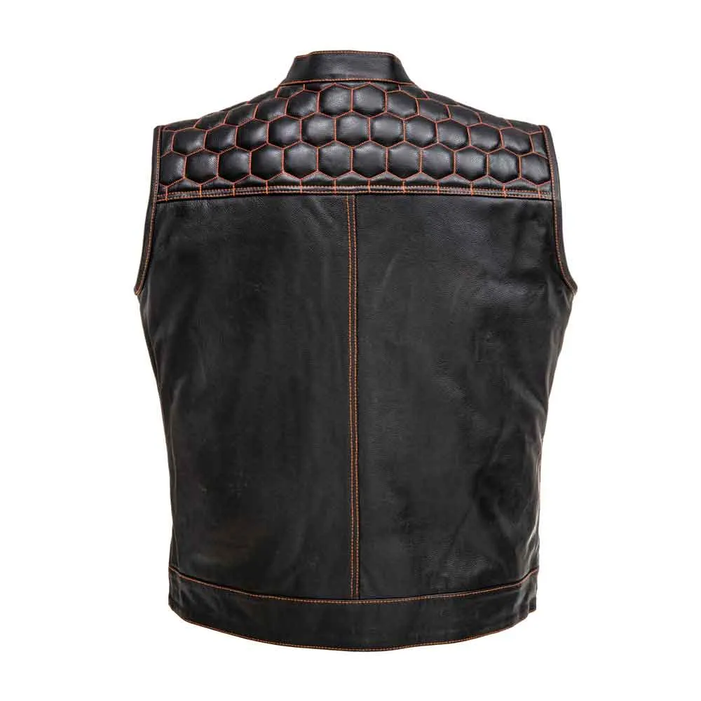 Black Amber Biker Vest