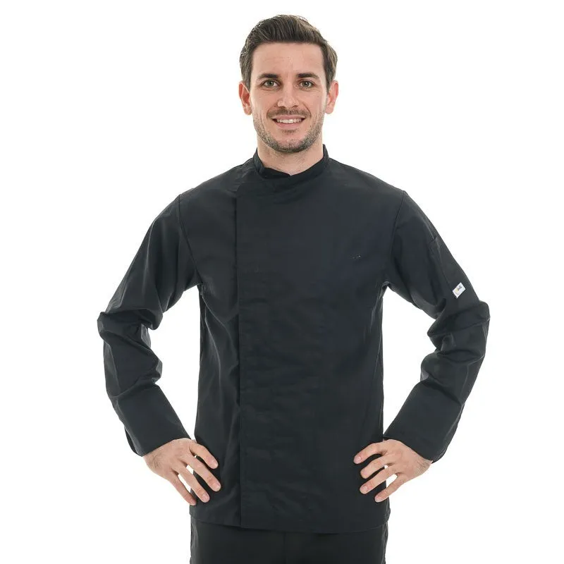 Black Chef Coat Short Sleeve - MANELLI