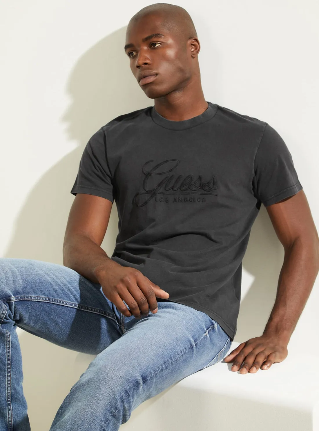 Black Classical Embroidered Logo T-Shirt