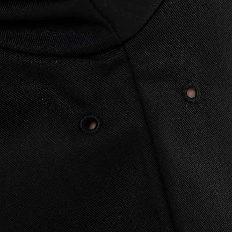 Black Kitchen Coat with Silver Buttons - MANELLI