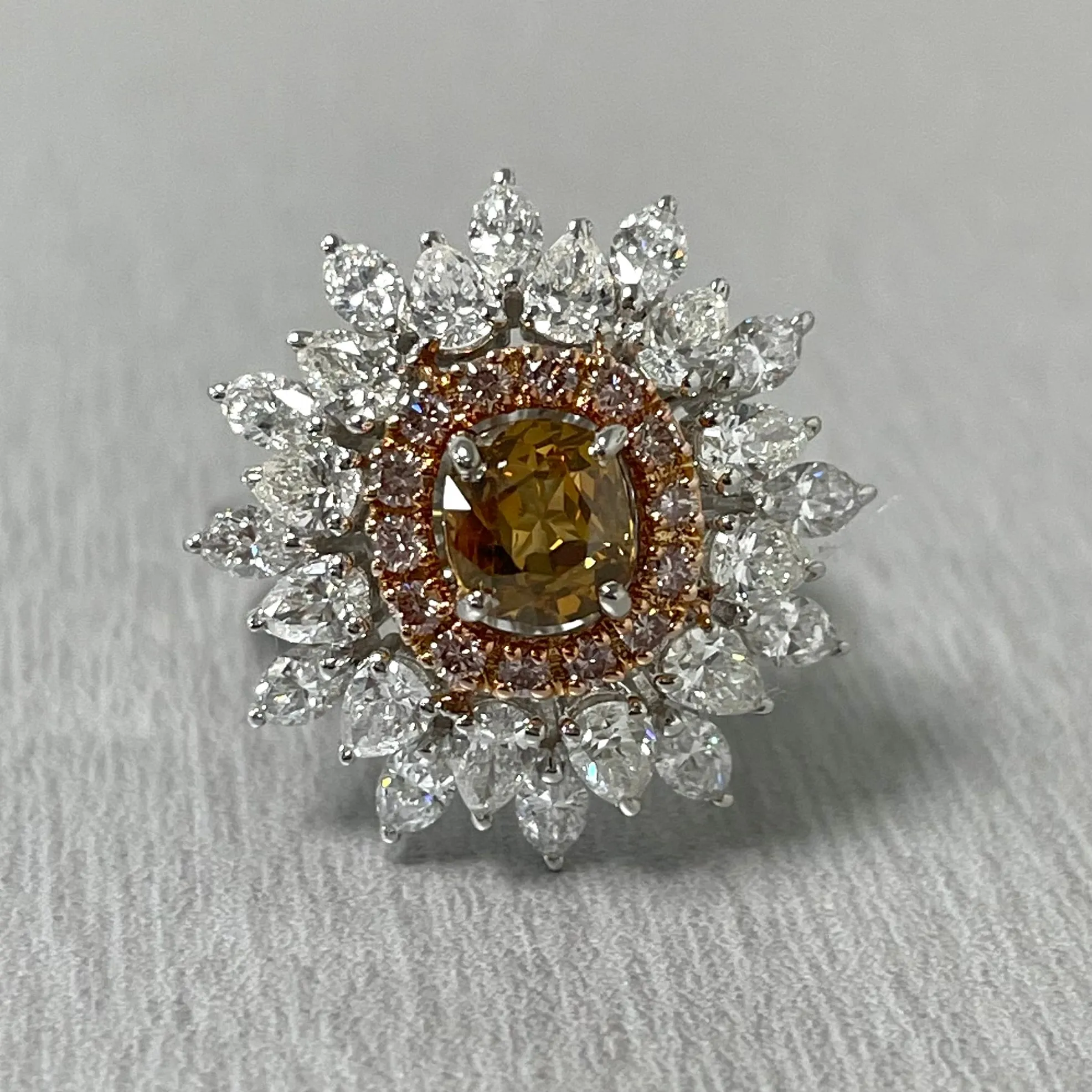 Blossoms Diamond Cocktail Ring (3.09 ct Diamonds) in Gold